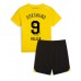 Borussia Dortmund Sebastien Haller #9 Kopio Lastenvaatteet Koti Pelipaita Lasten 2023-24 Lyhyet Hihat (+ shortsit)